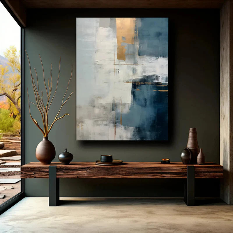 Premium 3D canvas art as a functional acoustic surface in modern interiors