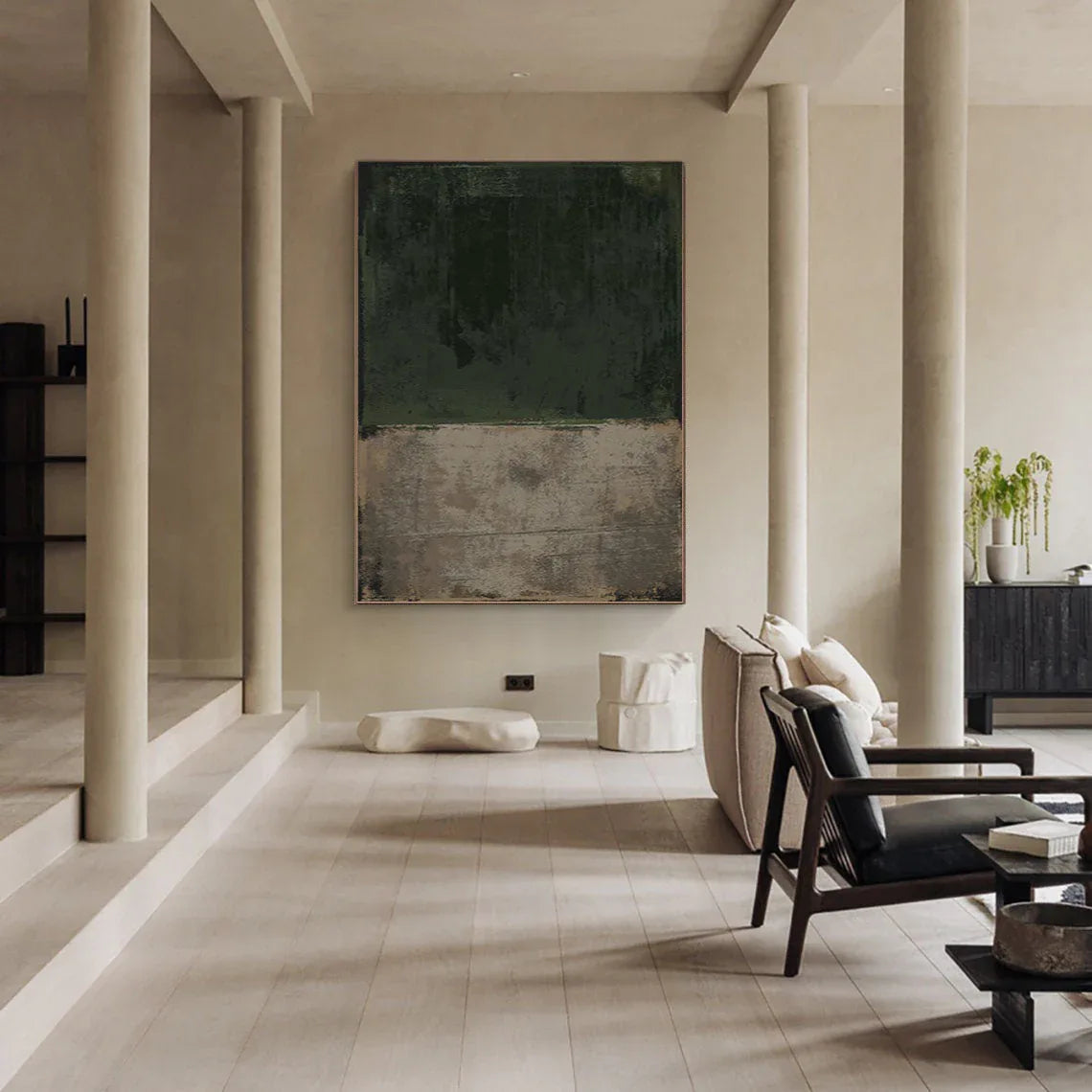 Echoes of Earth-Textured Abstract Minimalist Canvas - artextured