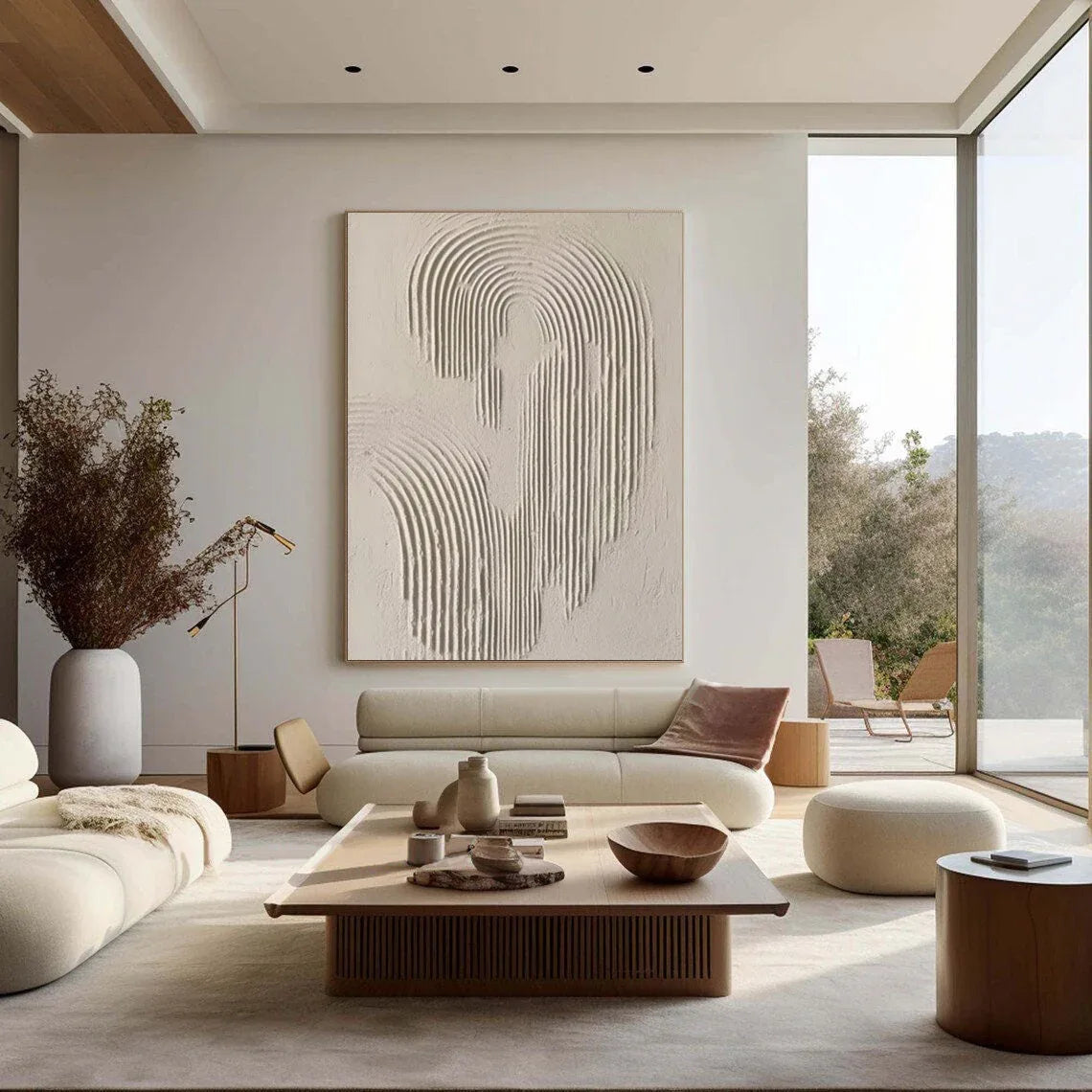 Rippled Elegance-Modern Interior Design Geometric Curve Texture Abstract Wall Art - artextured