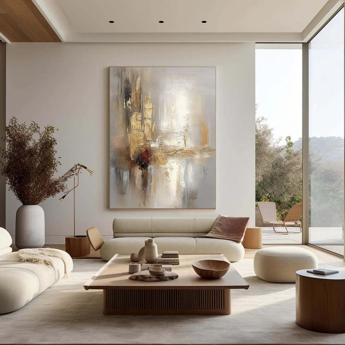 Radiant Reflections - Modern Interior Design Abstract Texture Light Luxury Wall Art - artextured