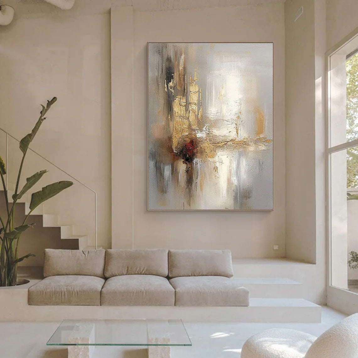 Radiant Reflections - Modern Interior Design Abstract Texture Light Luxury Wall Art - artextured