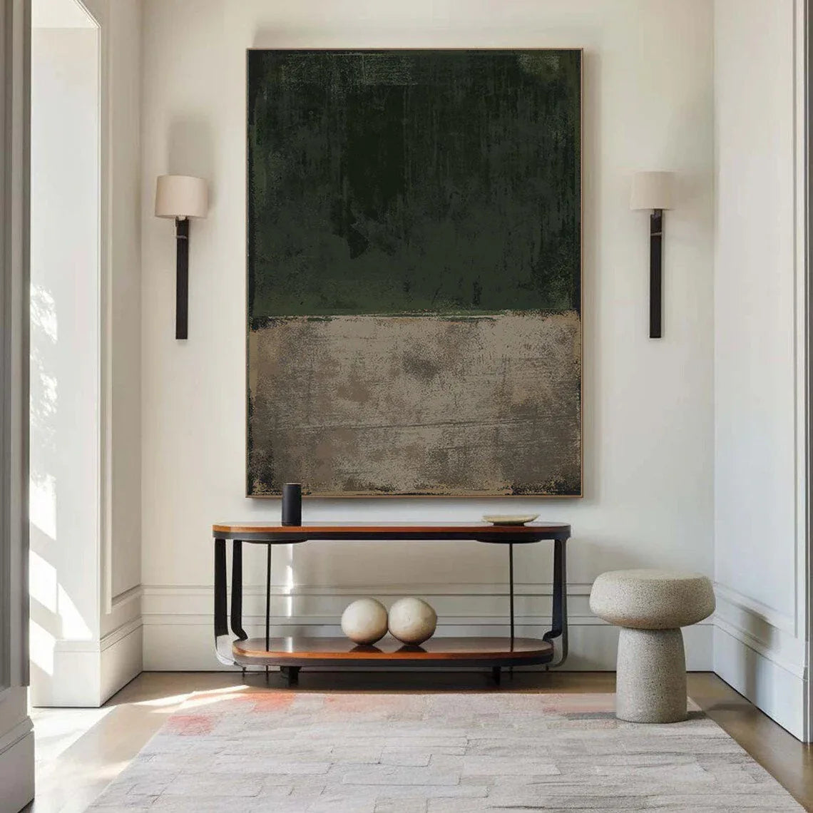 Echoes of Earth-Textured Abstract Minimalist Canvas - artextured