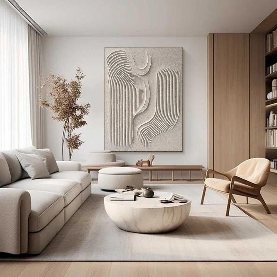 Flowing Harmony-Modern Minimalist Flowing Curved Geometric Abstract Wall Art - artextured