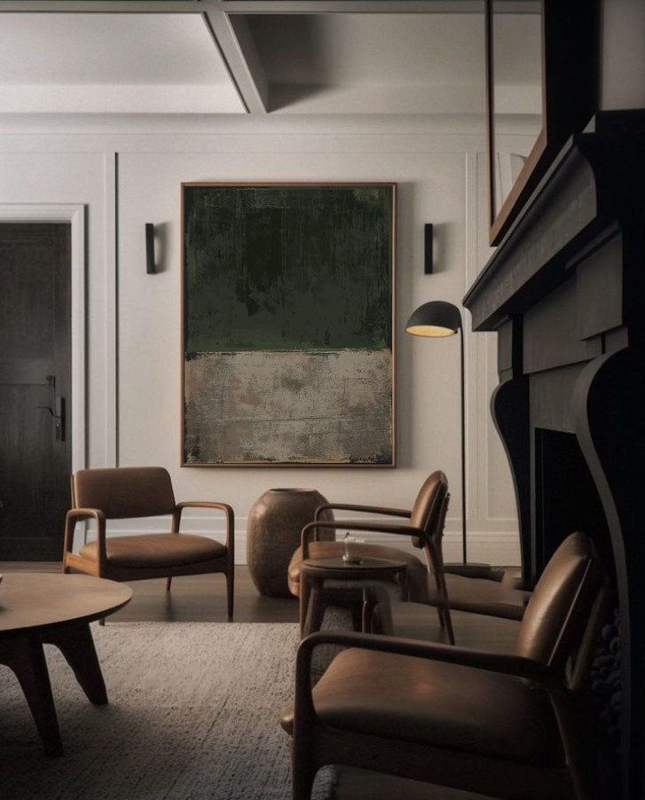 Echoes of Earth: Textured Abstract Minimalist Canvas