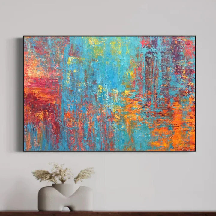 Silent Horizon Abstract Art-Abstract Color Turbulence Texture Wall Art