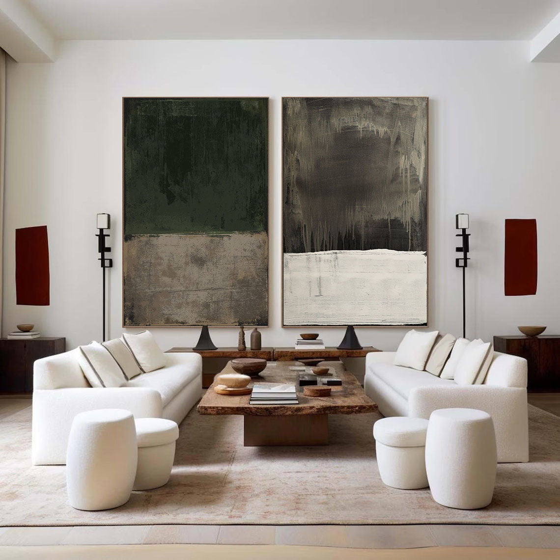 Emerald Mist Dual Canvas SET OF 2