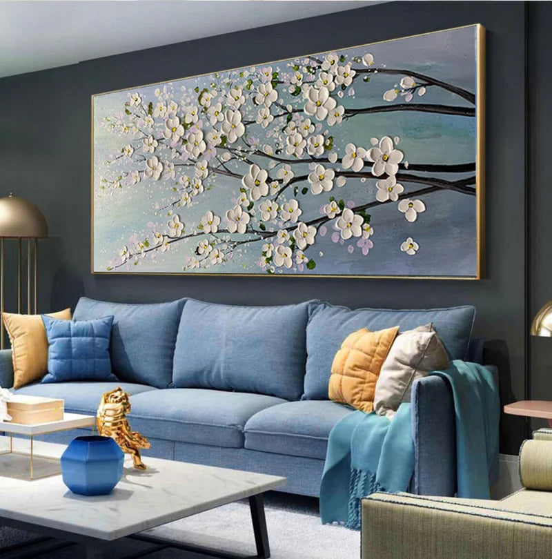 Blossom Harmony Textured Oil Painting#AB0519063