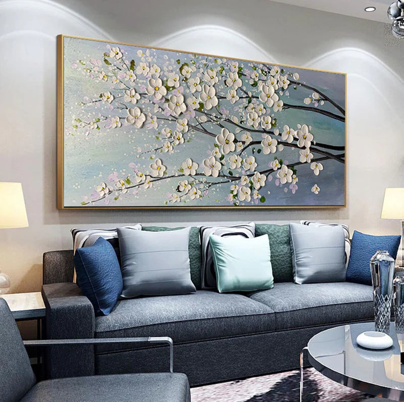 Blossom Harmony Textured Oil Painting#AB0519063