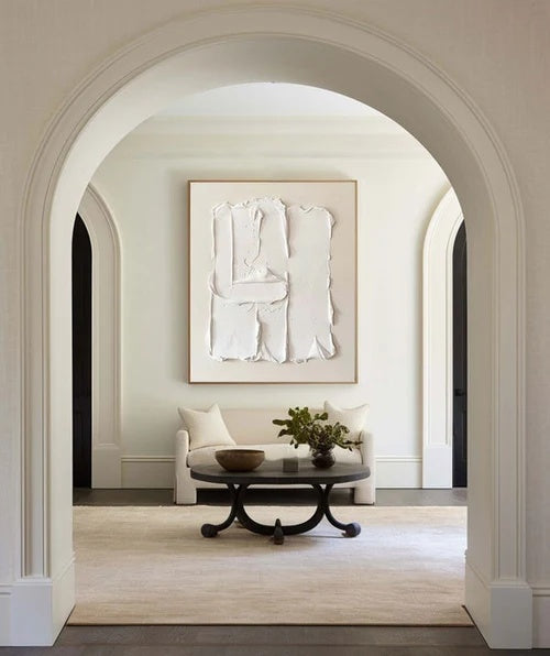 Minimalist Textured Abstract Wall Art for Modern Interiors – Quiet Relief#AB14115