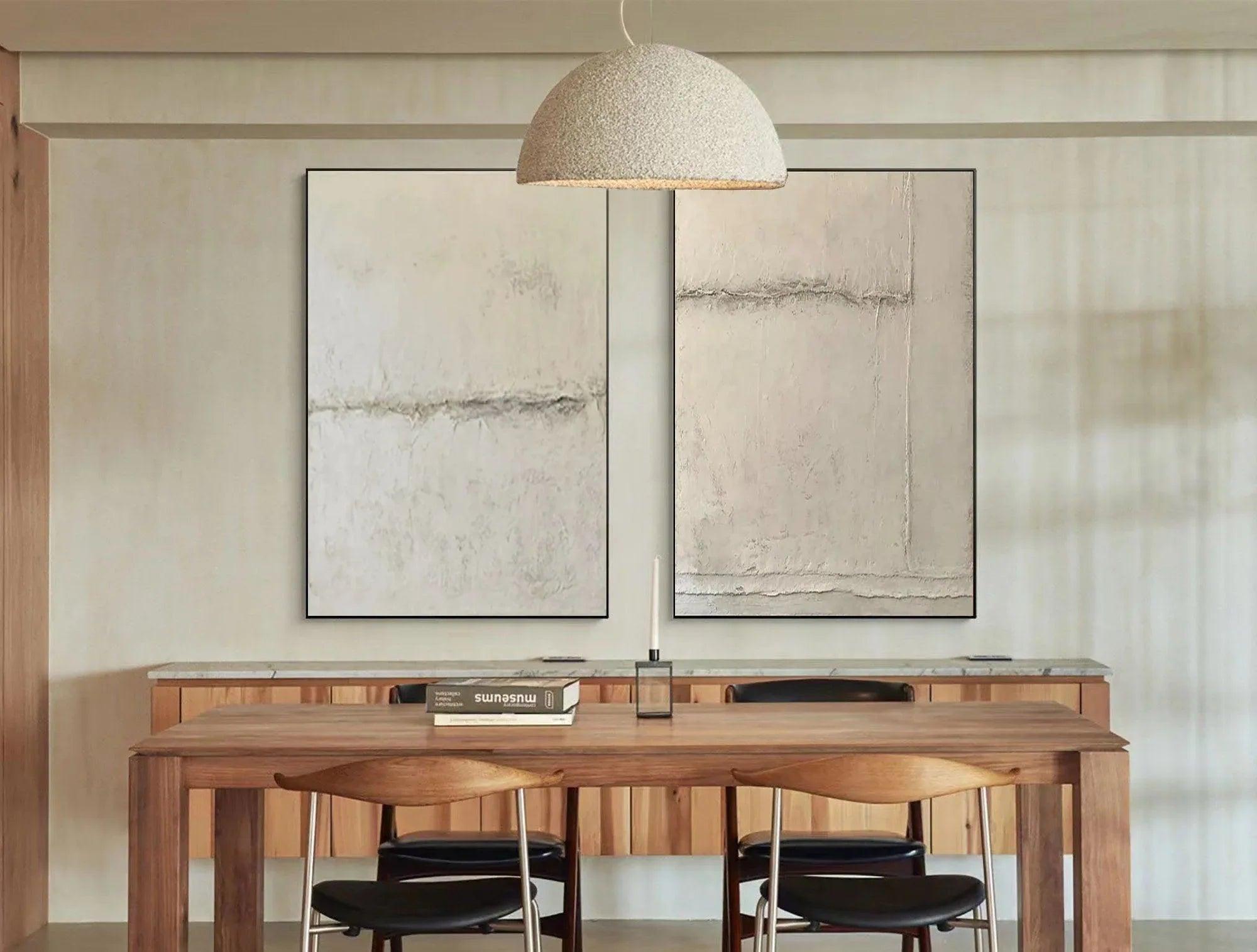 Timeless Balance-Neutral Textured Canvas Duo SET OF 2 - artextured