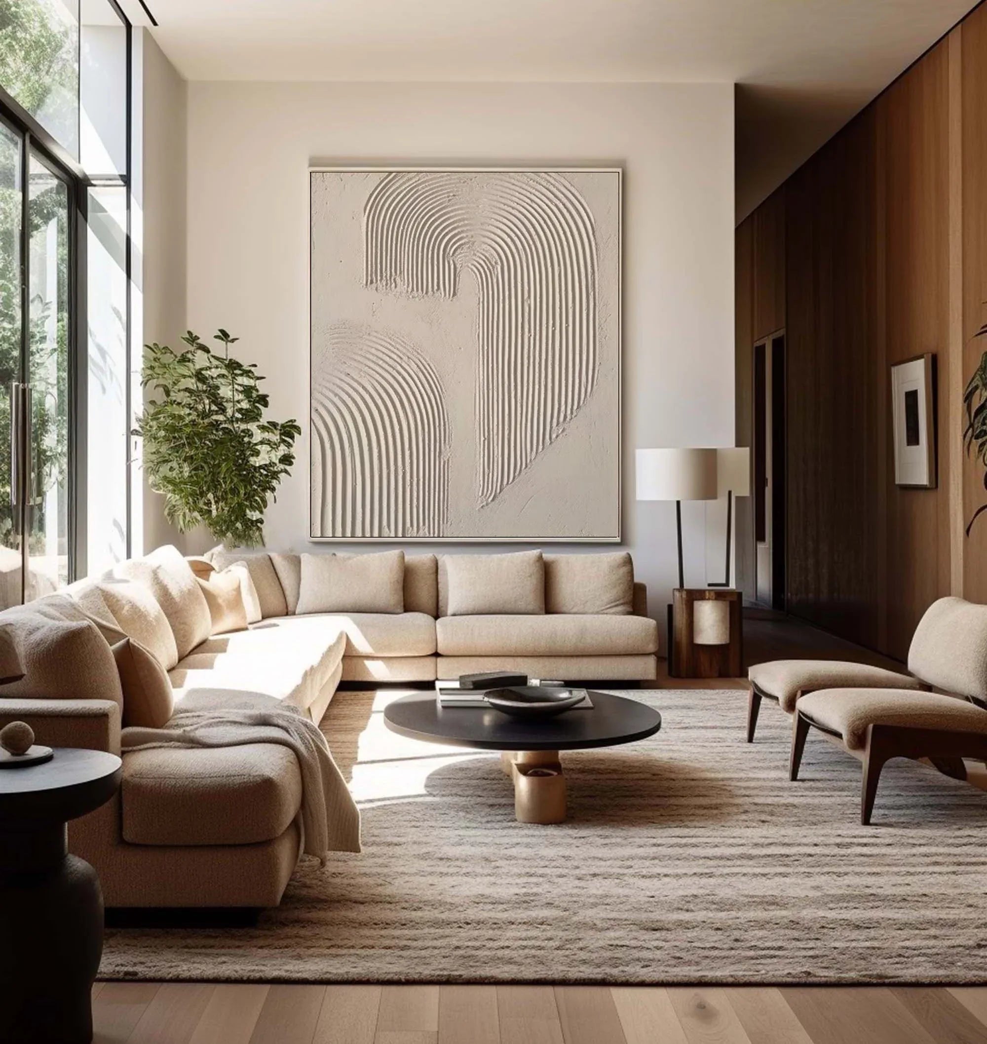Abstract Arc Texture-Minimalist Textured Wall Art with Flowing Arches - artextured