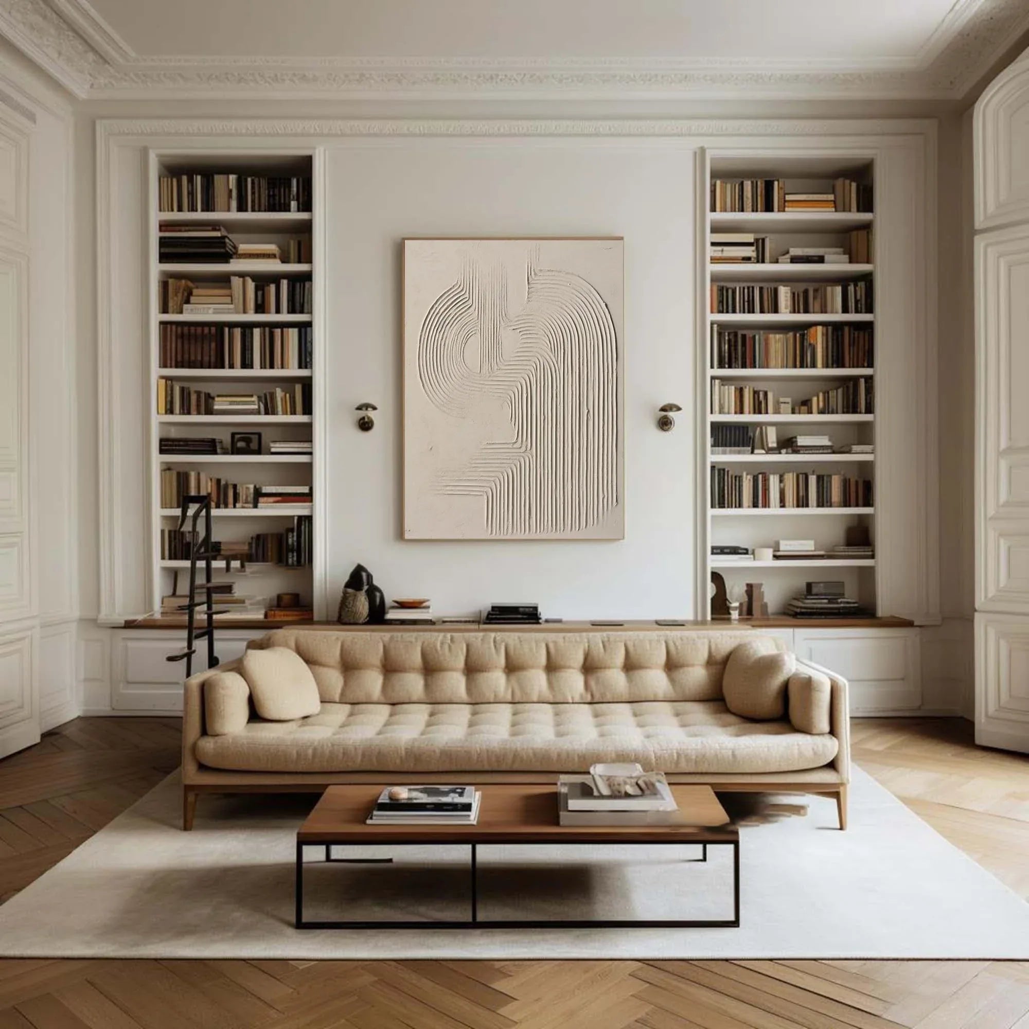 Textured Sandstone Elegance-Shallow Meter Hand Drawn Three-Dimensional Curved Texture Wall Art - artextured