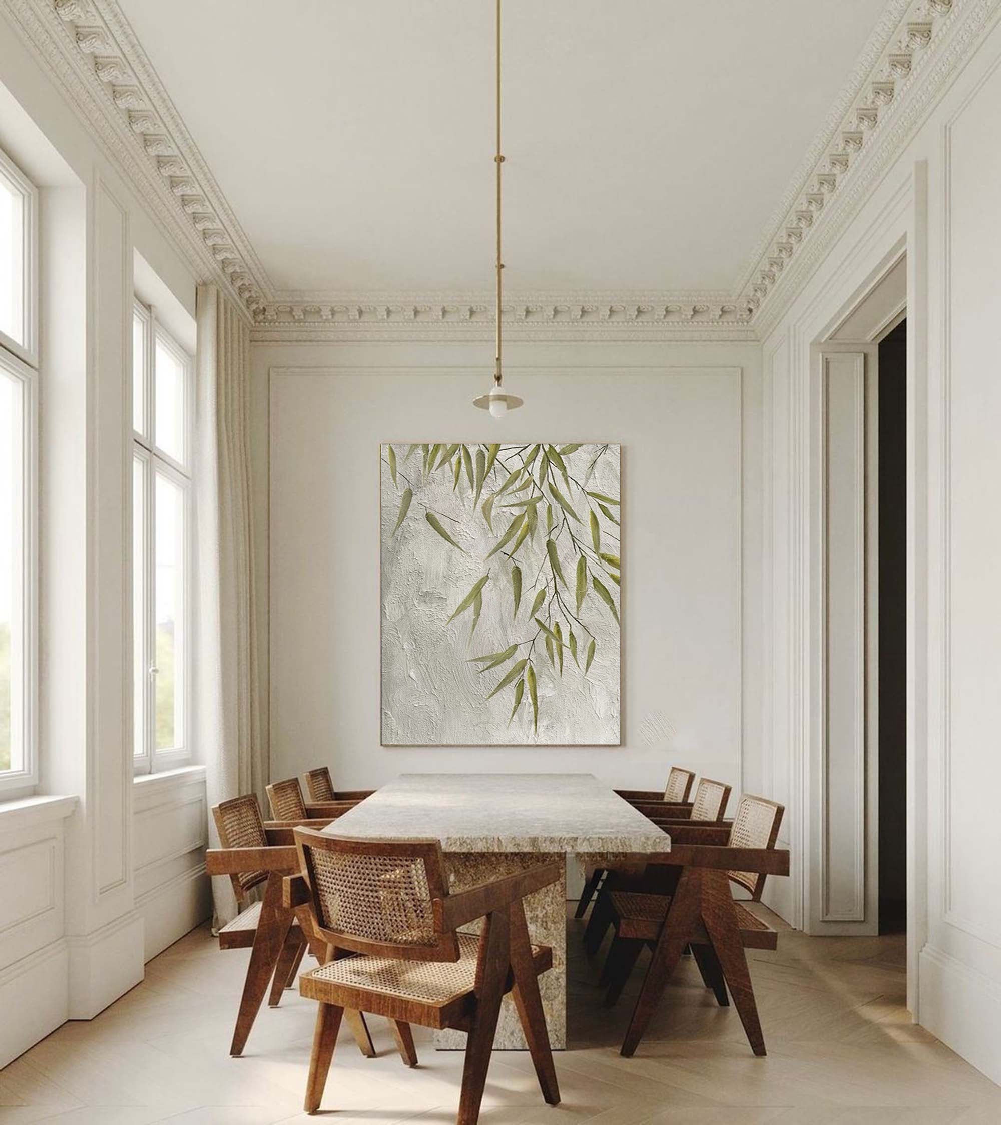 Willow Grace: Textured Botanical Wall Art