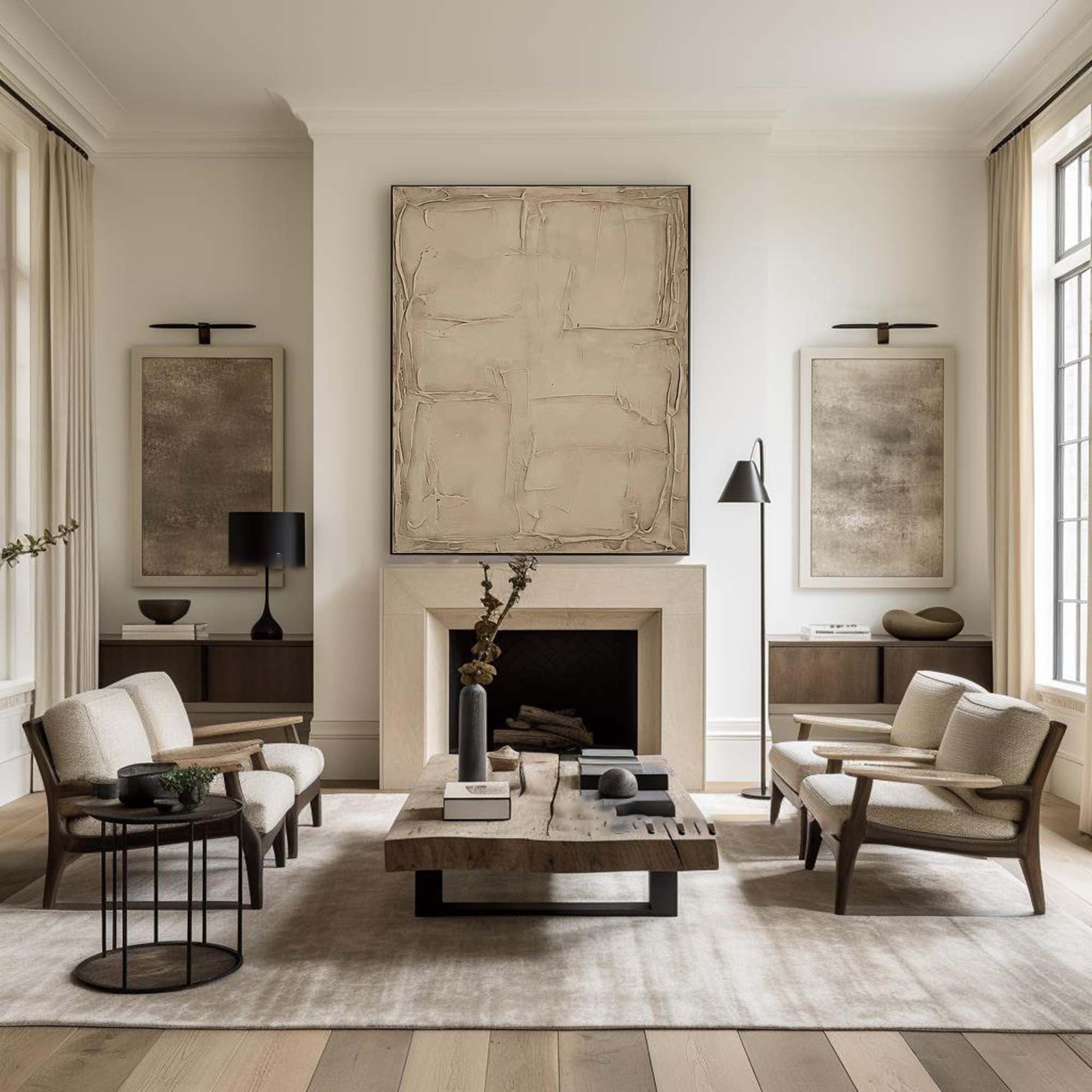 Tactile Code-Hand Drawn Abstract Block Surface Texture Wall Art