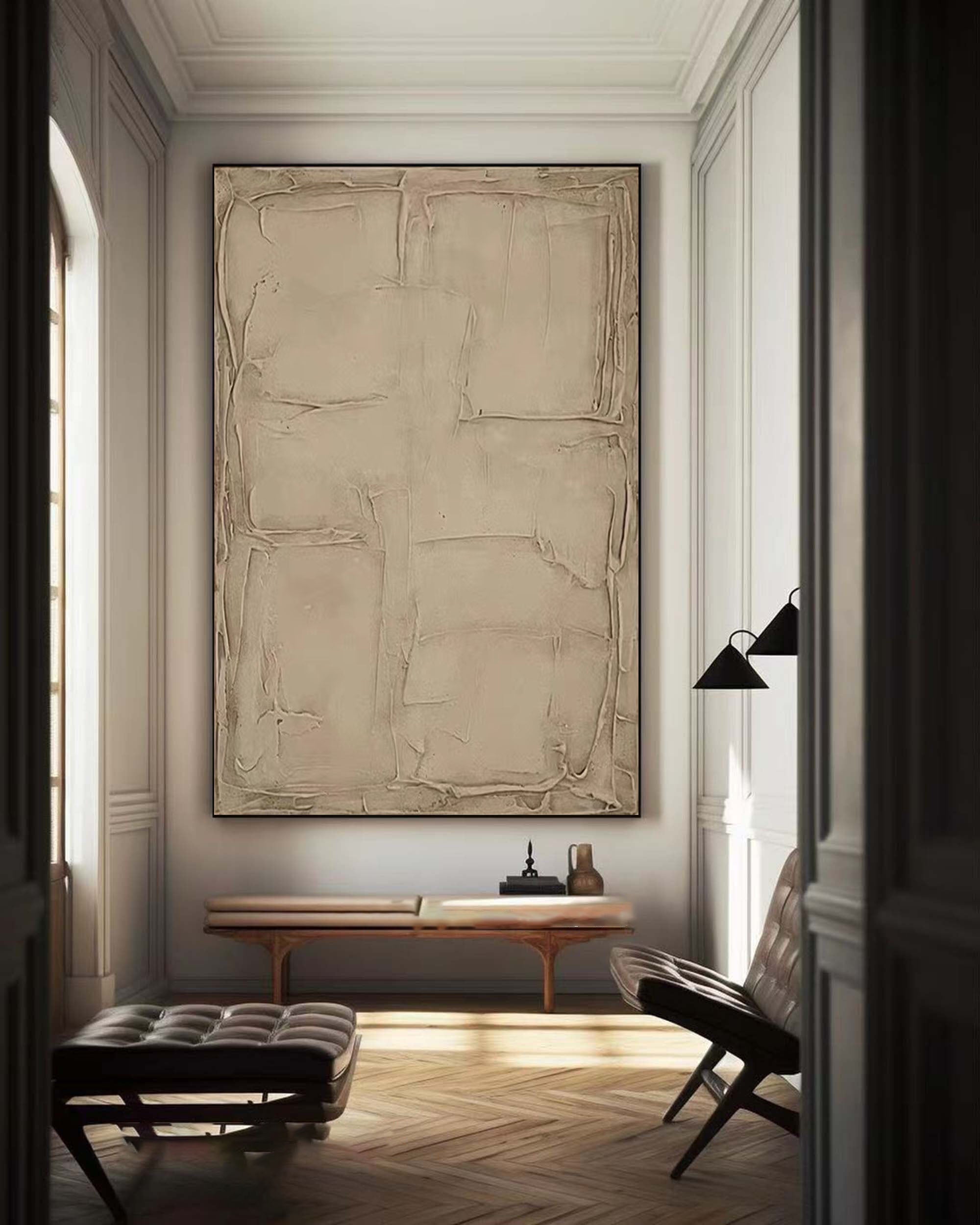 Tactile Code-Hand Drawn Abstract Block Surface Texture Wall Art