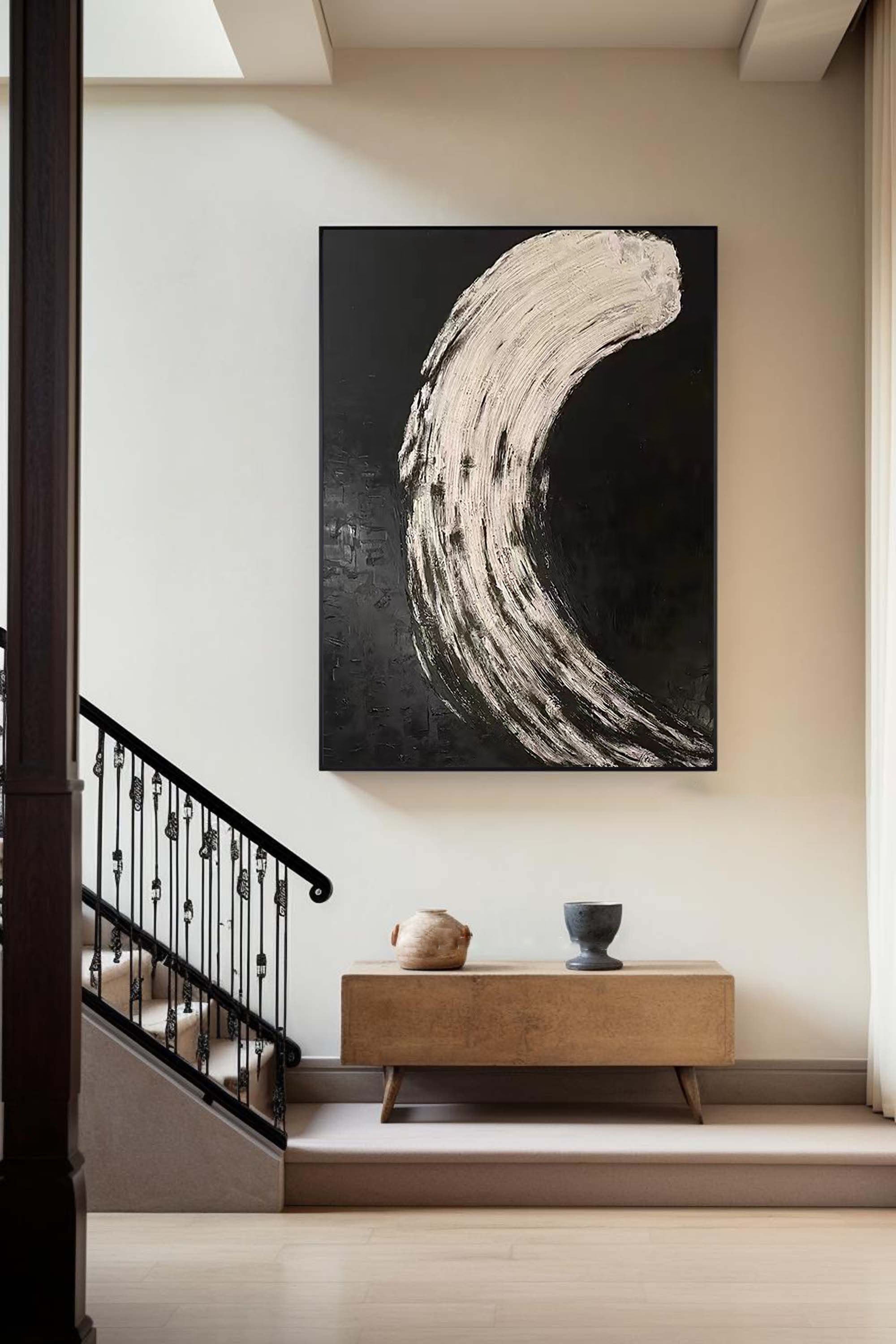 Eclipse Flow: Abstract Textured Canvas Art
