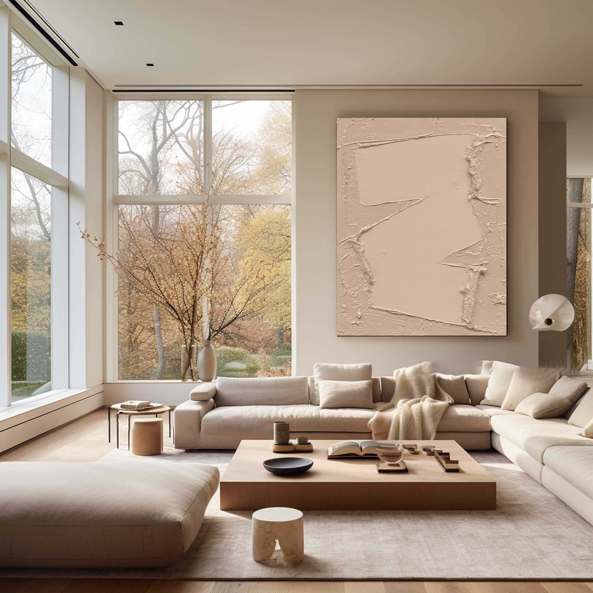 Nude Texture-Minimalist Texture Wall Art in Geometric Design