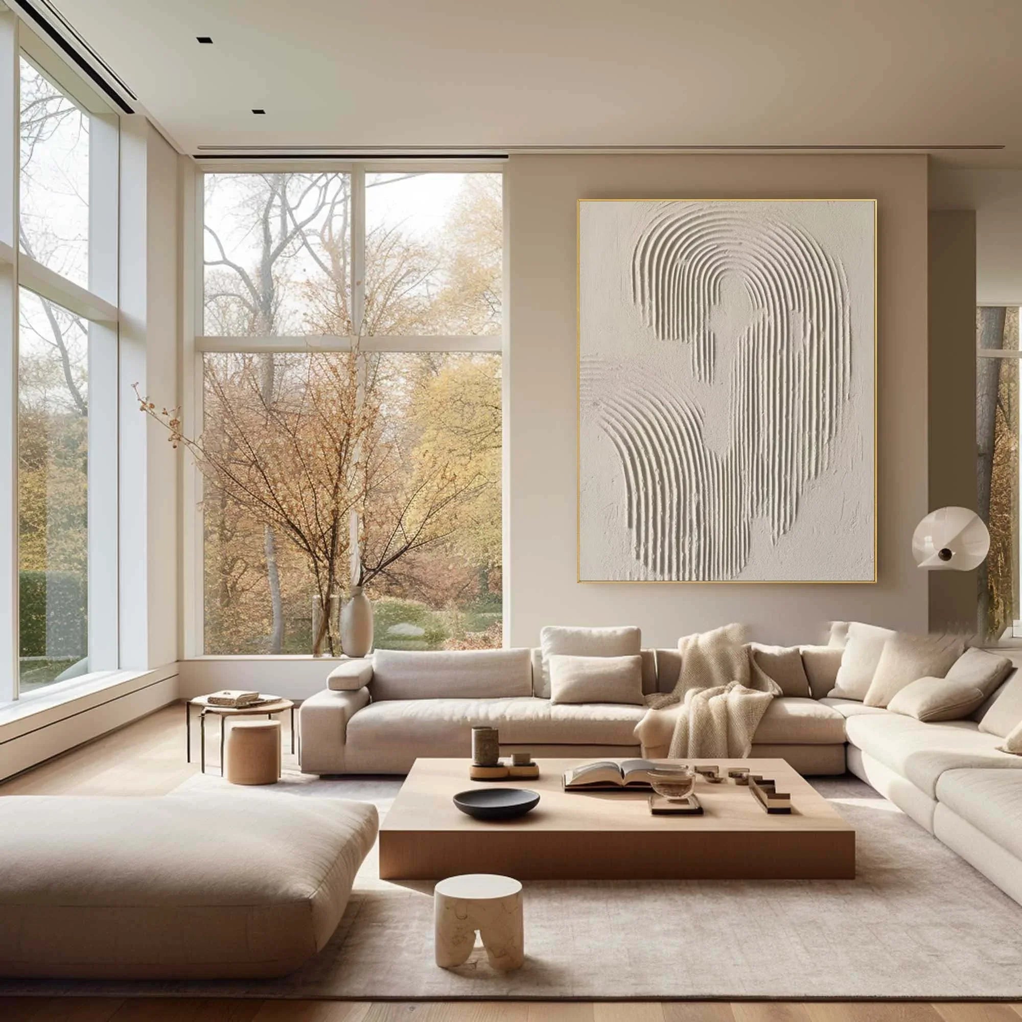 Rippled Elegance-Modern Interior Design Geometric Curve Texture Abstract Wall Art - artextured