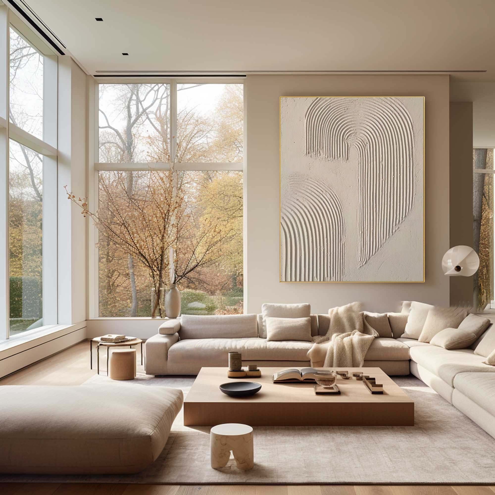 Abstract Arc Texture-Minimalist Textured Wall Art with Flowing Arches