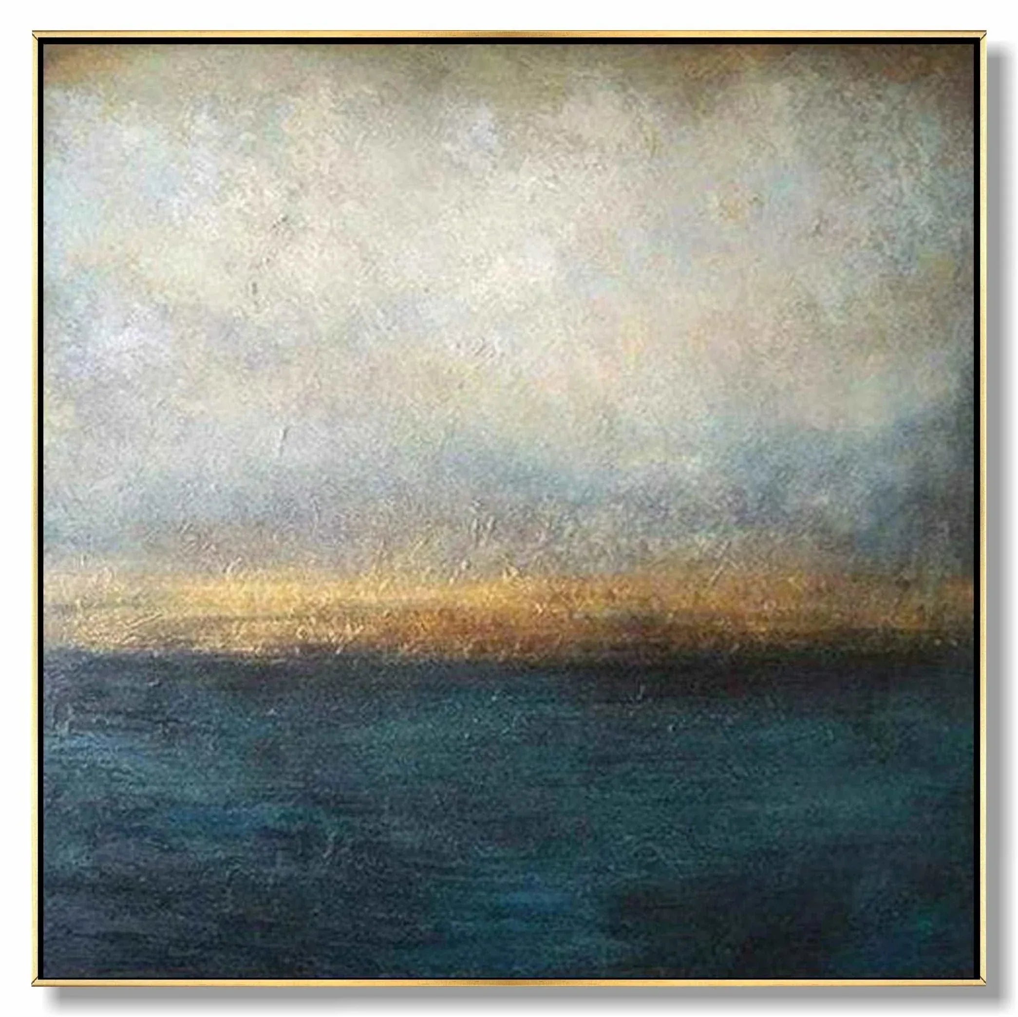Sunrise over the Ocean-Wabi-Sabi Style Sea Light Texture Oil Painting Wall Art - artextured