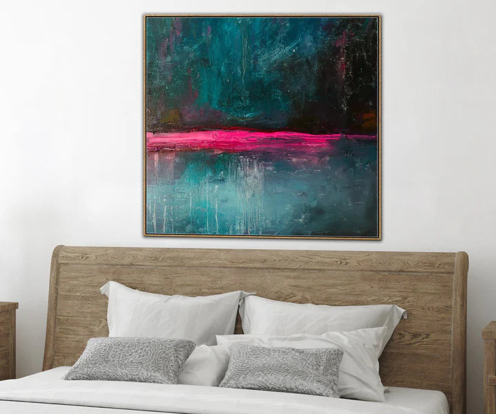 Nightfall Horizon-Modern Minimalist Fluid Texture Abstract Wall Art