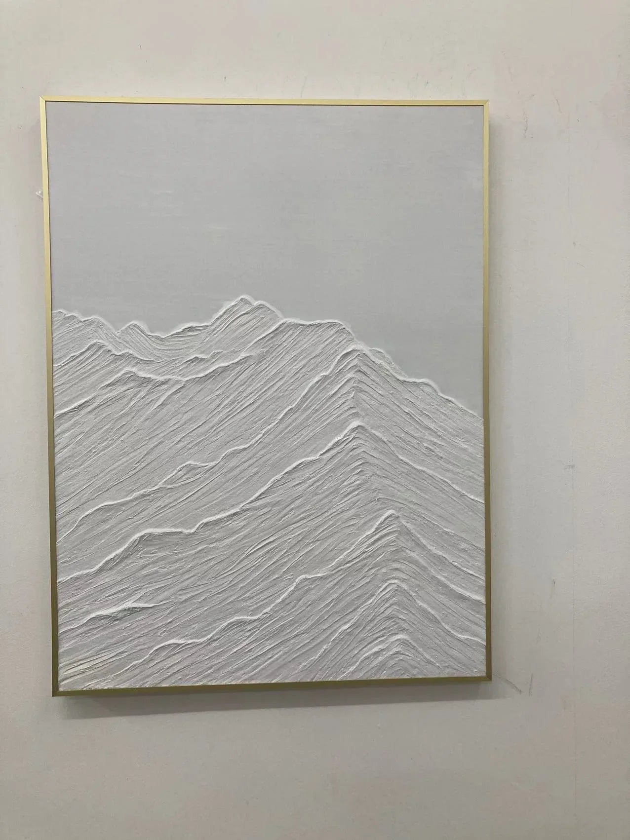 Serene Horizons- Minimalist Textured Mountain Artwork - artextured