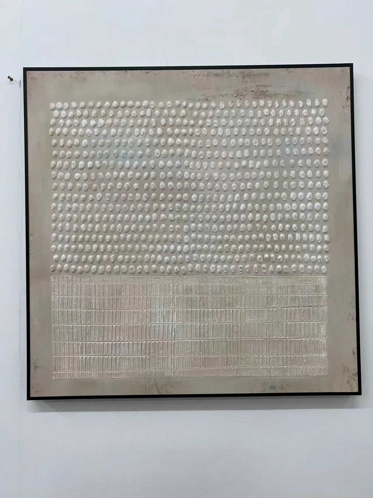 Tactile Harmony-Modern Minimalist Geometric Point Line Texture Abstract Wall Art - artextured