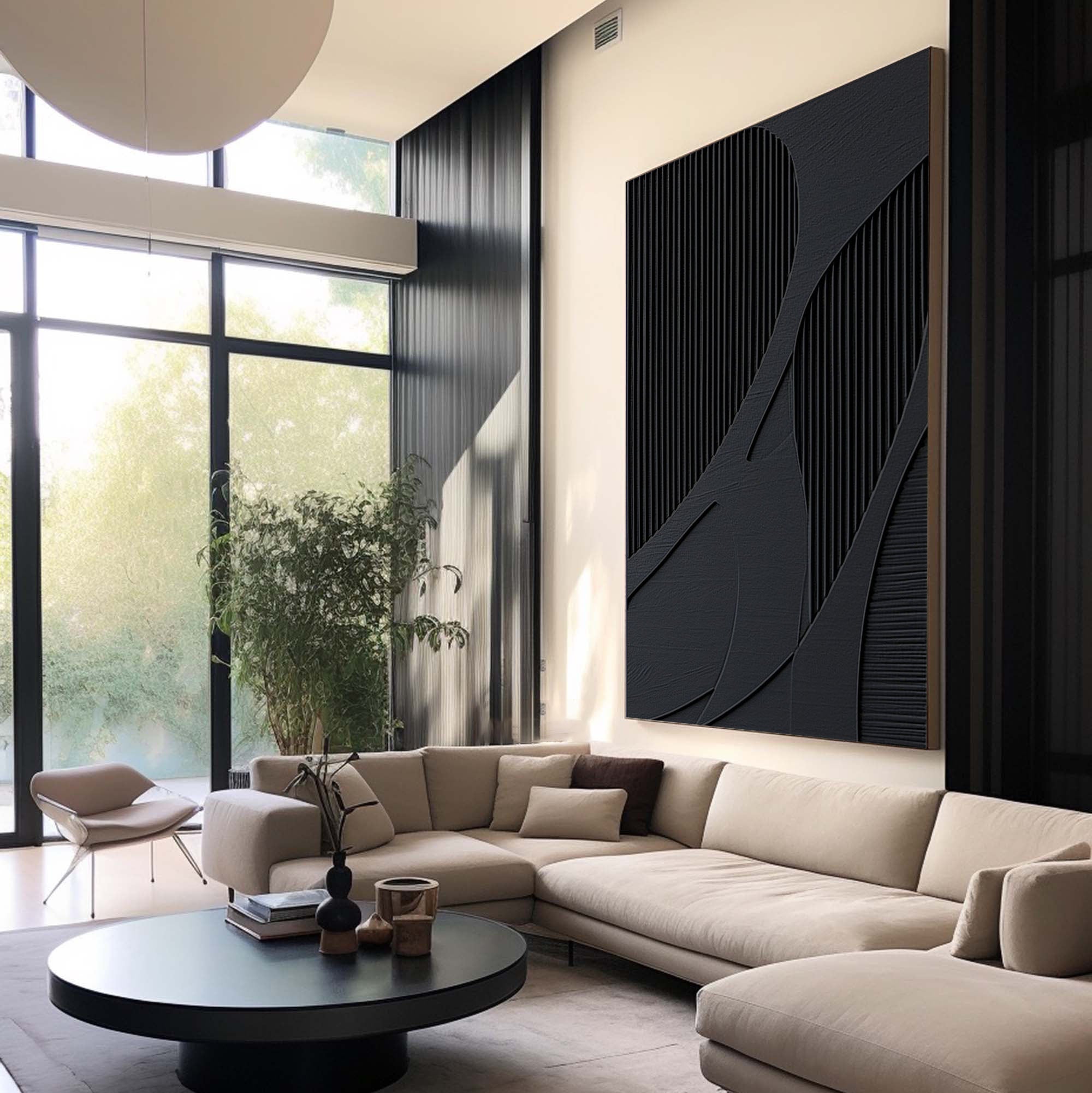 Silent Harmony: Geometric Textured Abstract Art