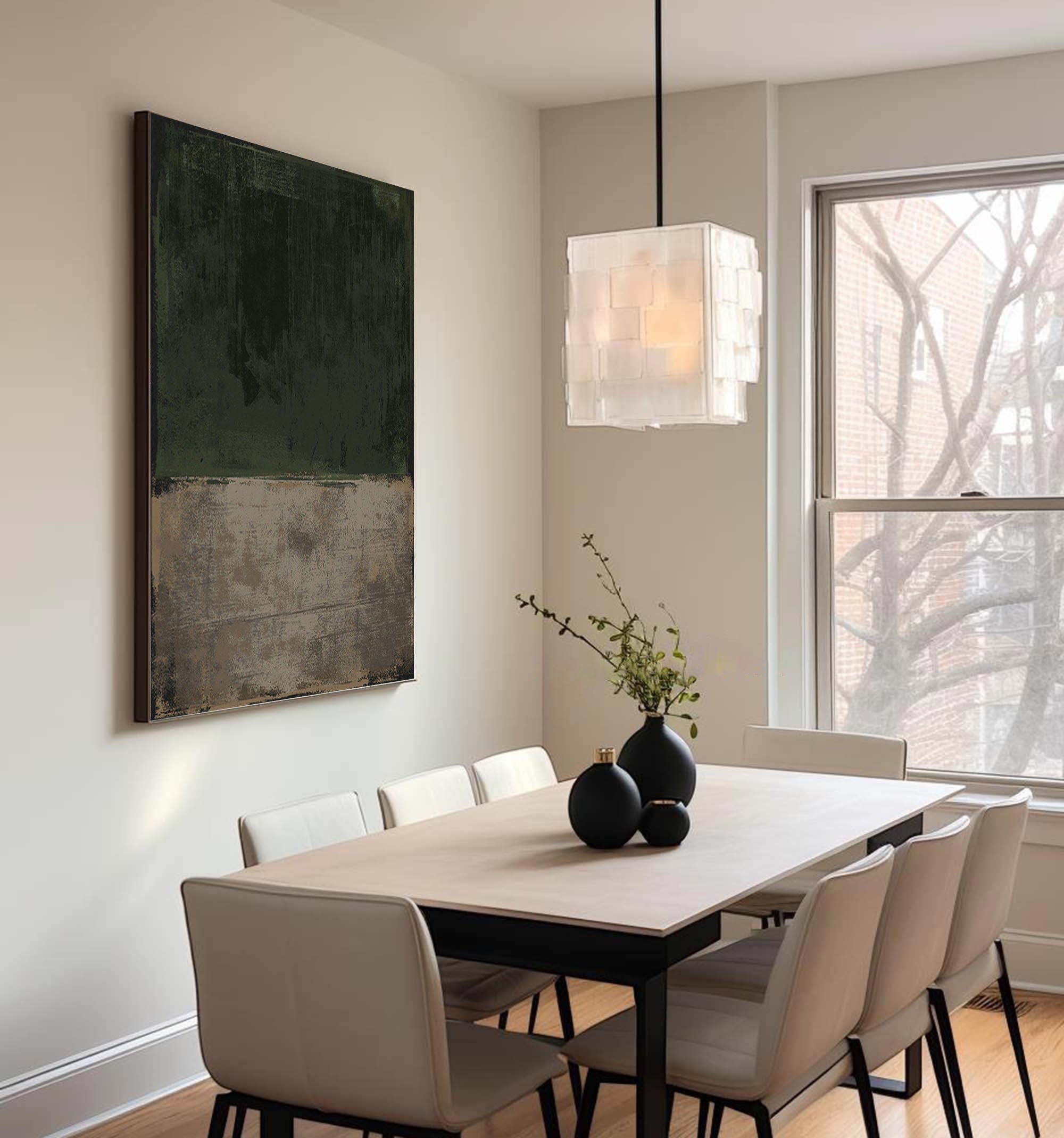 Echoes of Earth: Textured Abstract Minimalist Canvas