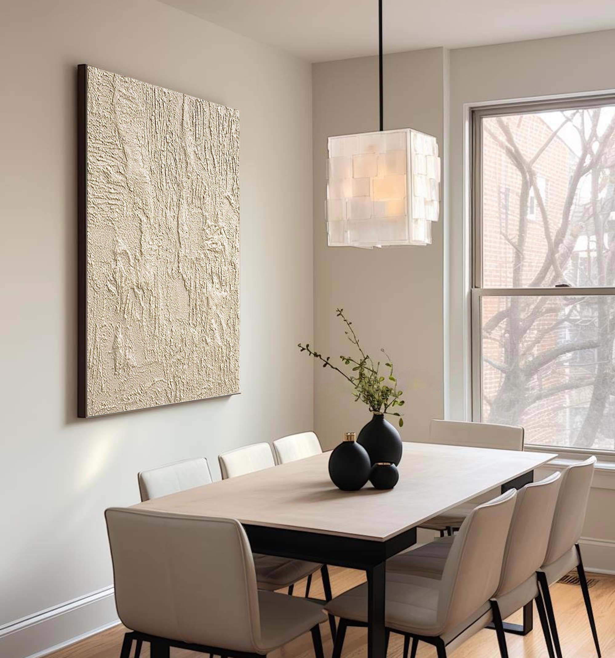 Abstract Textured Canvas Wall Art with Organic Patterns