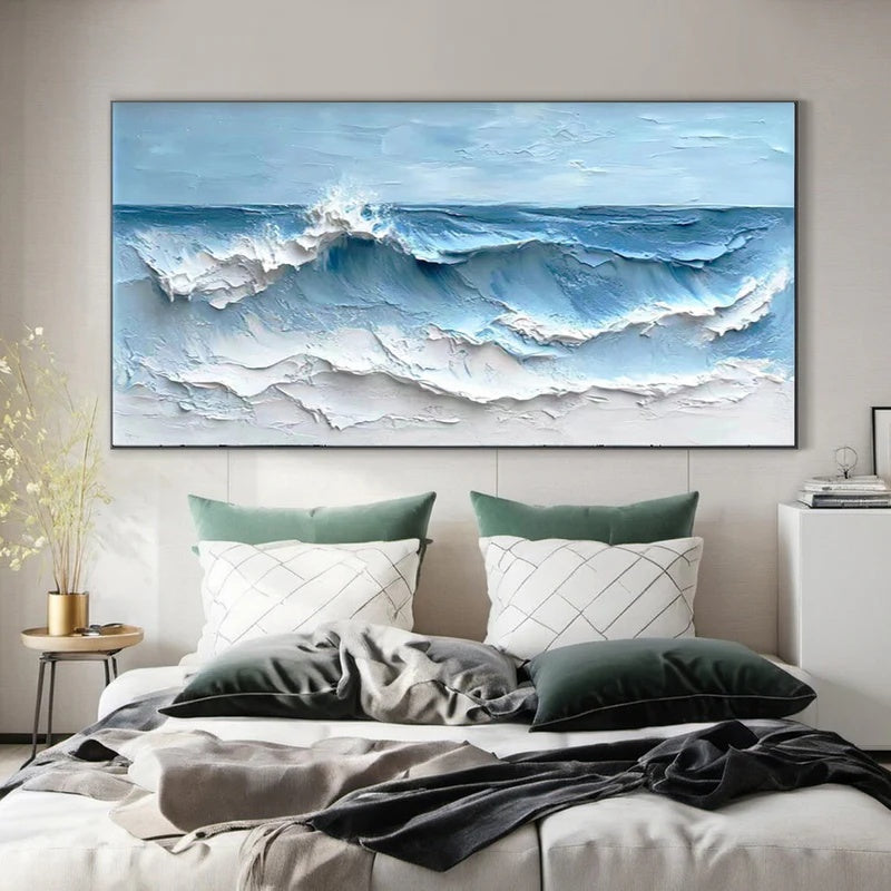 Large Textured Abstract Wall Art for Modern Interiors – Horizon in Motion#AB14129