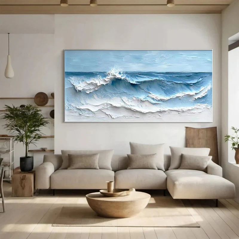 Large Textured Abstract Wall Art for Modern Interiors – Horizon in Motion#AB14129