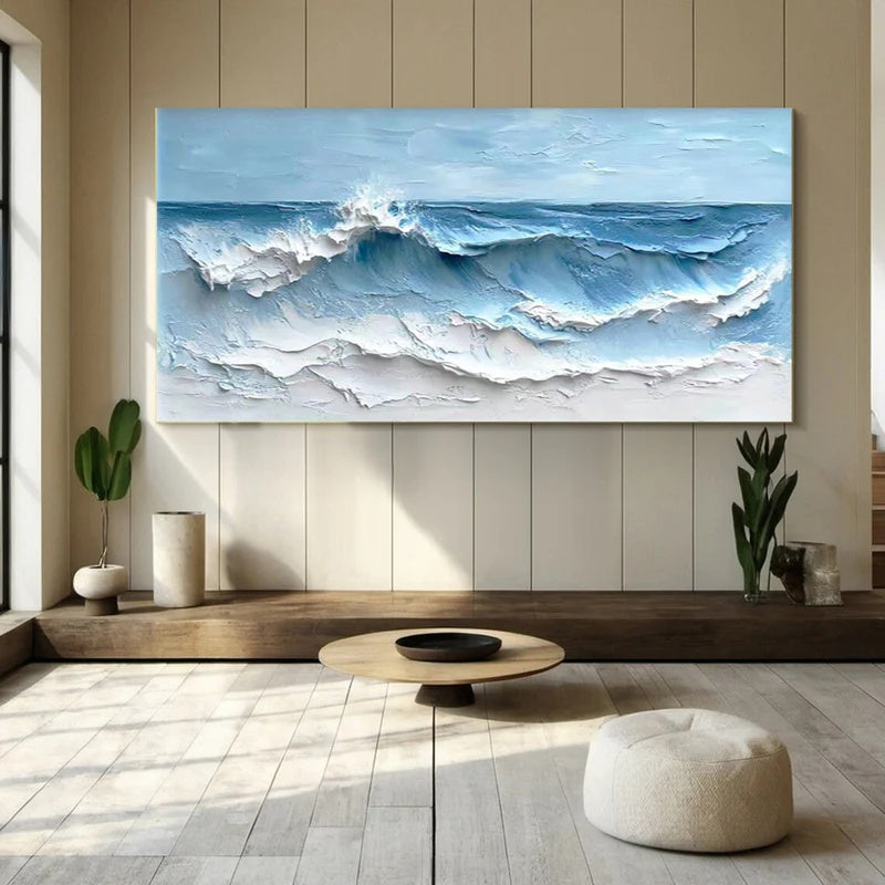 Large Textured Abstract Wall Art for Modern Interiors – Horizon in Motion#AB14129