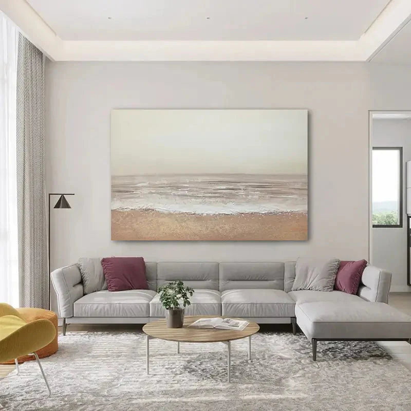 Serene Coastal Waves – Ocean Seascape Canvas Wall Art#AB0519057