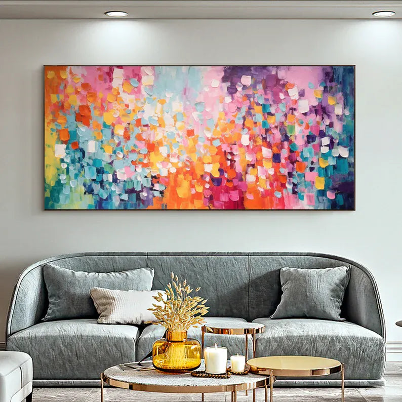 Colorful Abstract Wall Art – Modern Vibrant Acrylic Painting#yy260623027