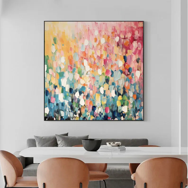 Colorful Abstract Wall Art – Modern Floral Impressionist Painting#yy260623030