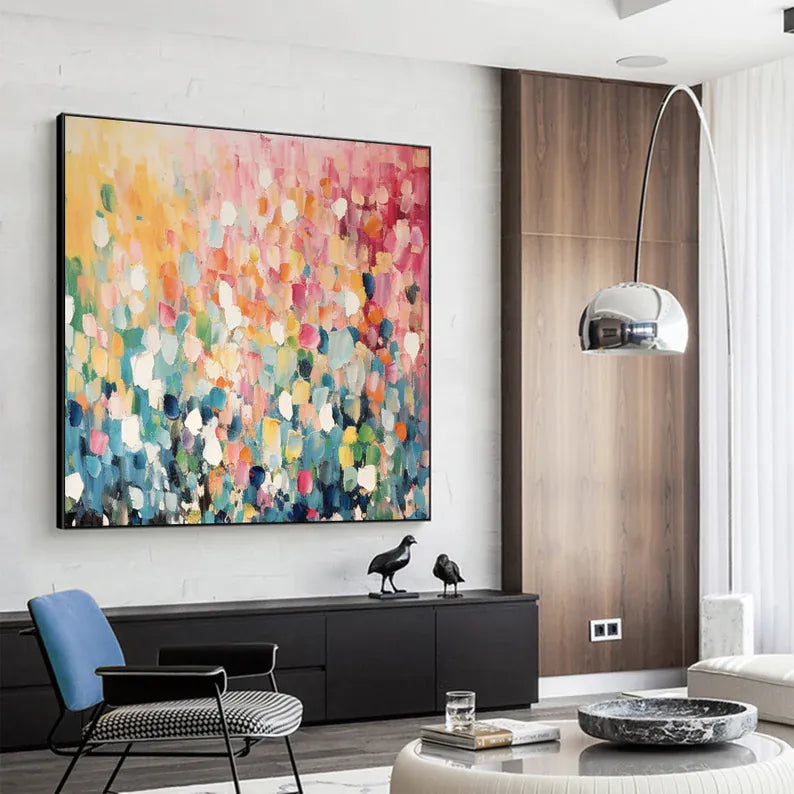 Colorful Abstract Wall Art – Modern Floral Impressionist Painting#yy260623030