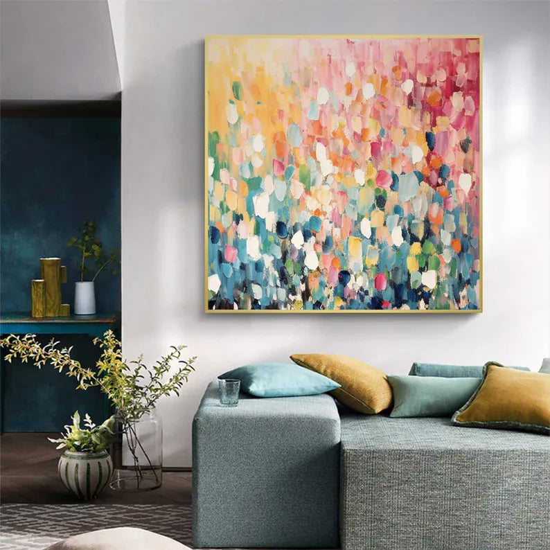 Colorful Abstract Wall Art – Modern Floral Impressionist Painting#yy260623030
