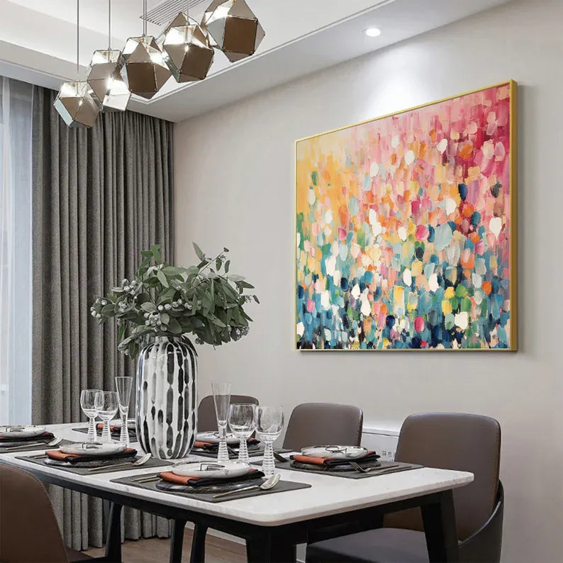 Colorful Abstract Wall Art – Modern Floral Impressionist Painting#yy260623030
