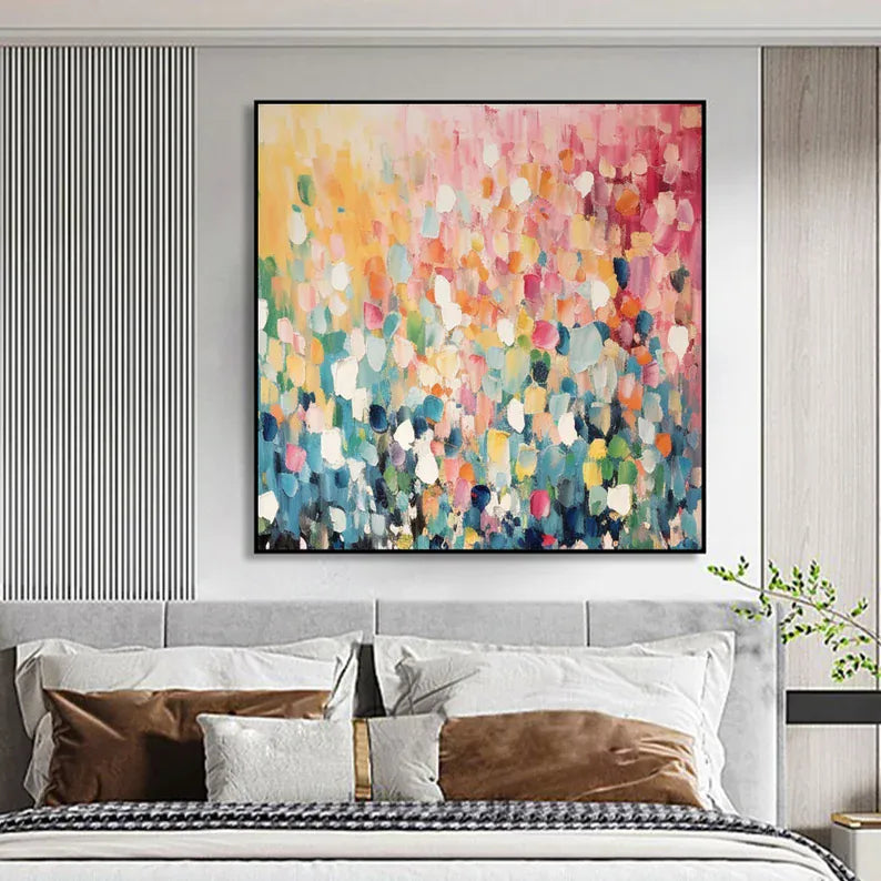 Colorful Abstract Wall Art – Modern Floral Impressionist Painting#yy260623030