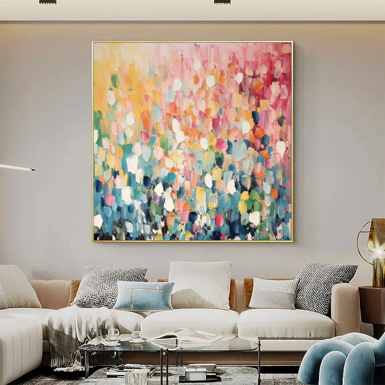 Colorful Abstract Wall Art – Modern Floral Impressionist Painting#yy260623030