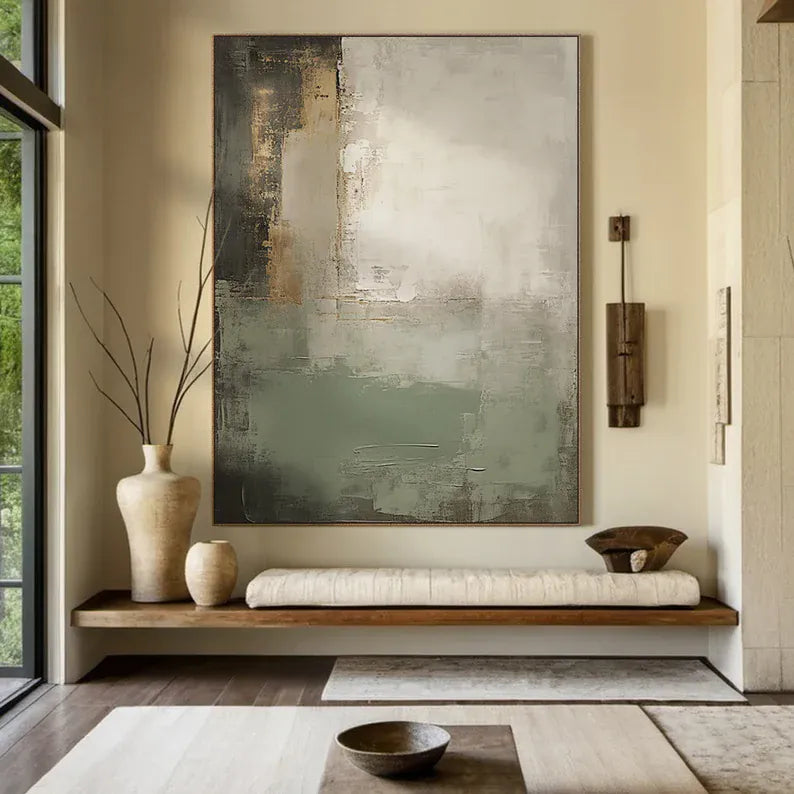 texture Modern Neutral Abstract Textured Oil Painting Wall Art – Minimalist Earth Tone Canvas Artwork#yy260623089
