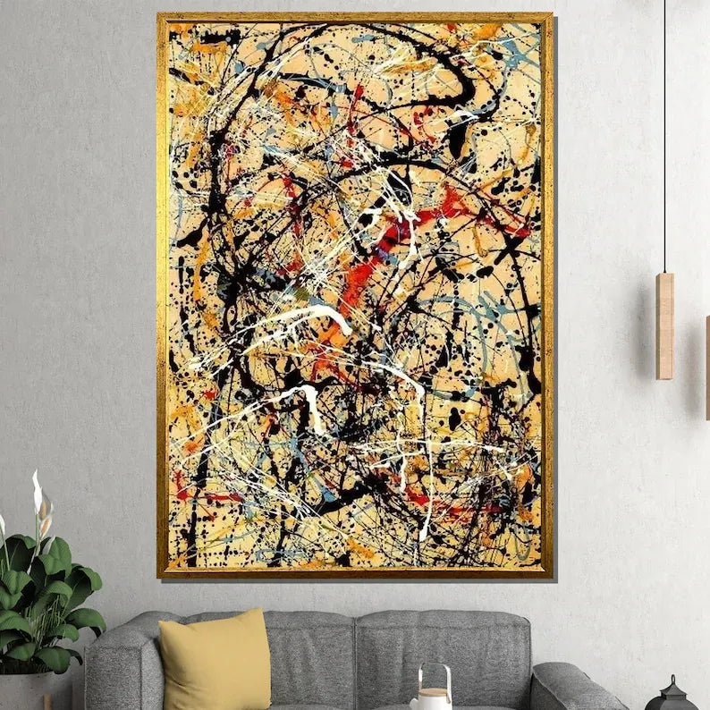 Abstract Splatter Painting – Modern Expressionist Canvas Wall Art#yy710037