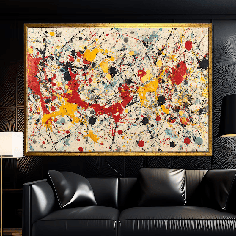 Colorful Abstract Painting – Modern Expressionist Canvas Wall Art#yy710038