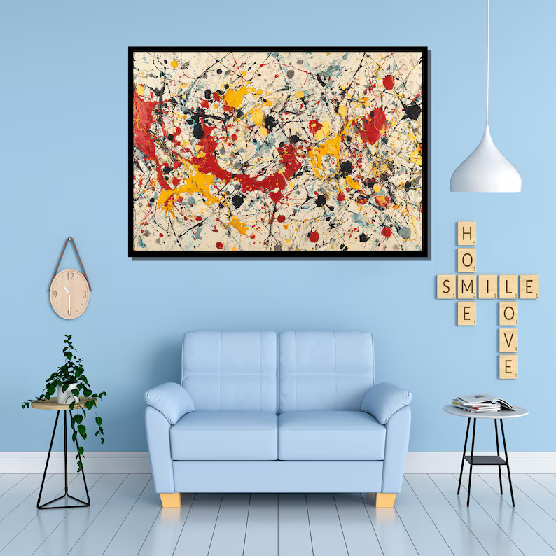 Colorful Abstract Painting – Modern Expressionist Canvas Wall Art#yy710038