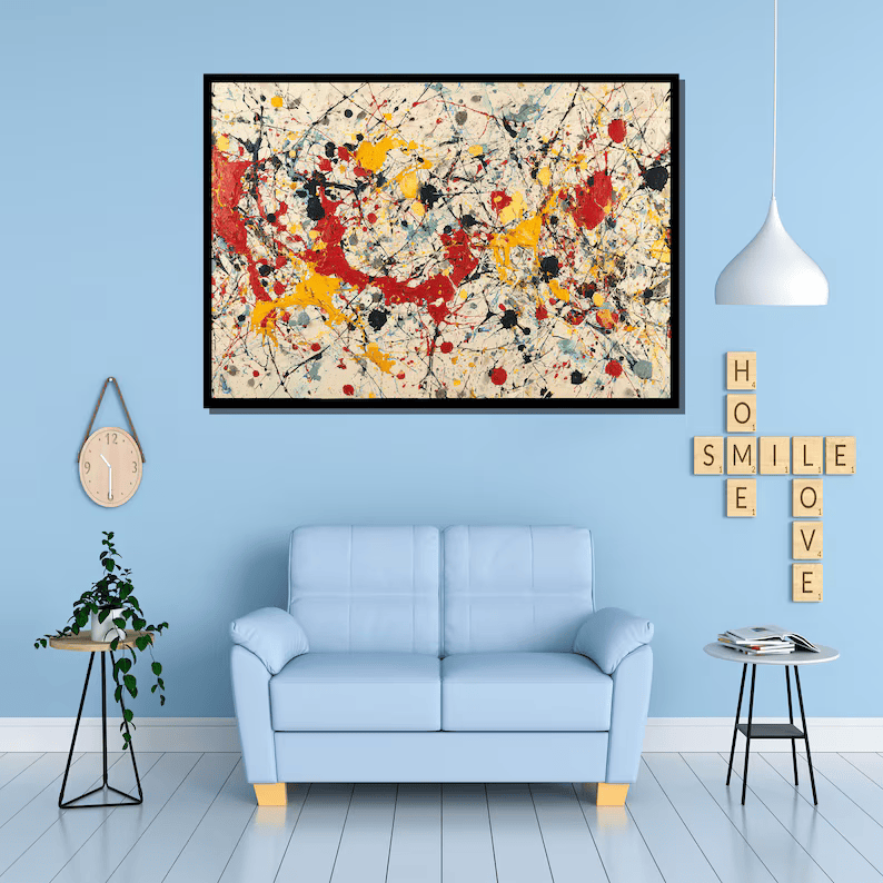 Colorful Abstract Painting – Modern Expressionist Canvas Wall Art#yy710038