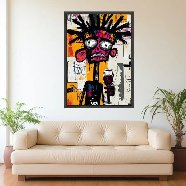 Abstract Street Art Portrait – Modern Pop Art Canvas Wall Art#yy710025