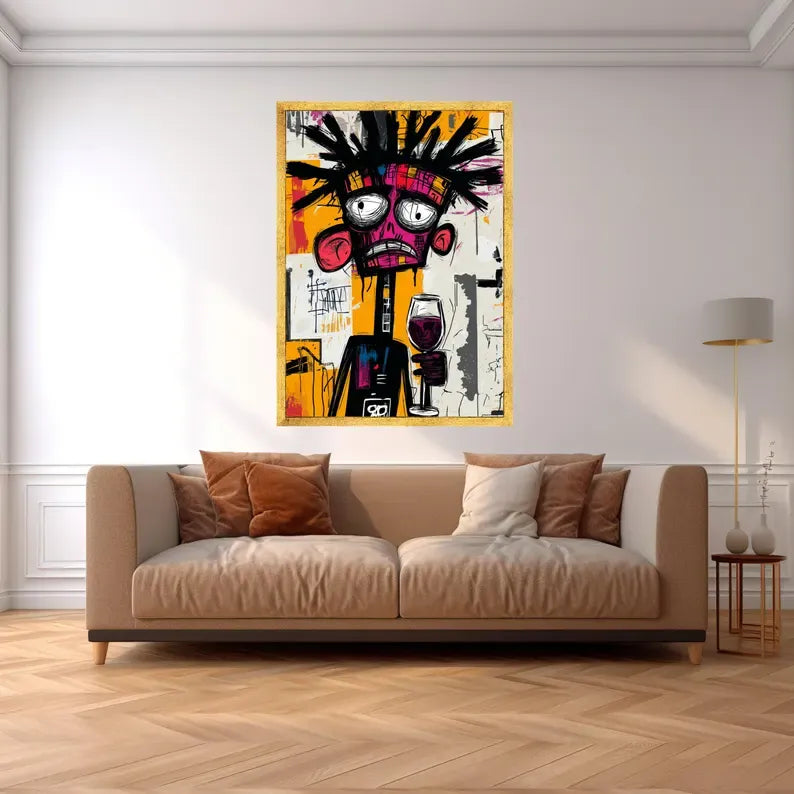 Abstract Street Art Portrait – Modern Pop Art Canvas Wall Art#yy710025