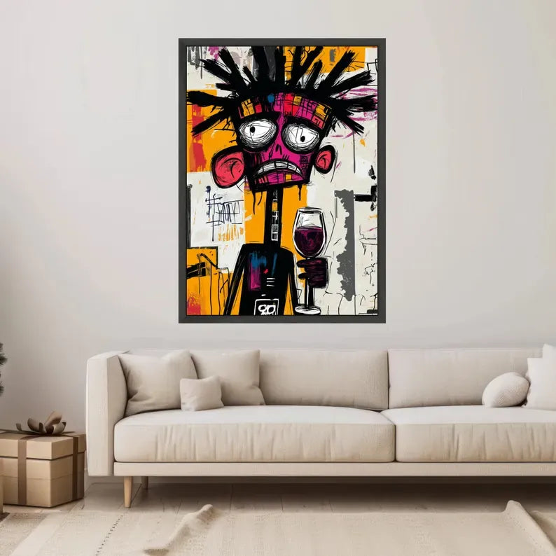 Abstract Street Art Portrait – Modern Pop Art Canvas Wall Art#yy710025