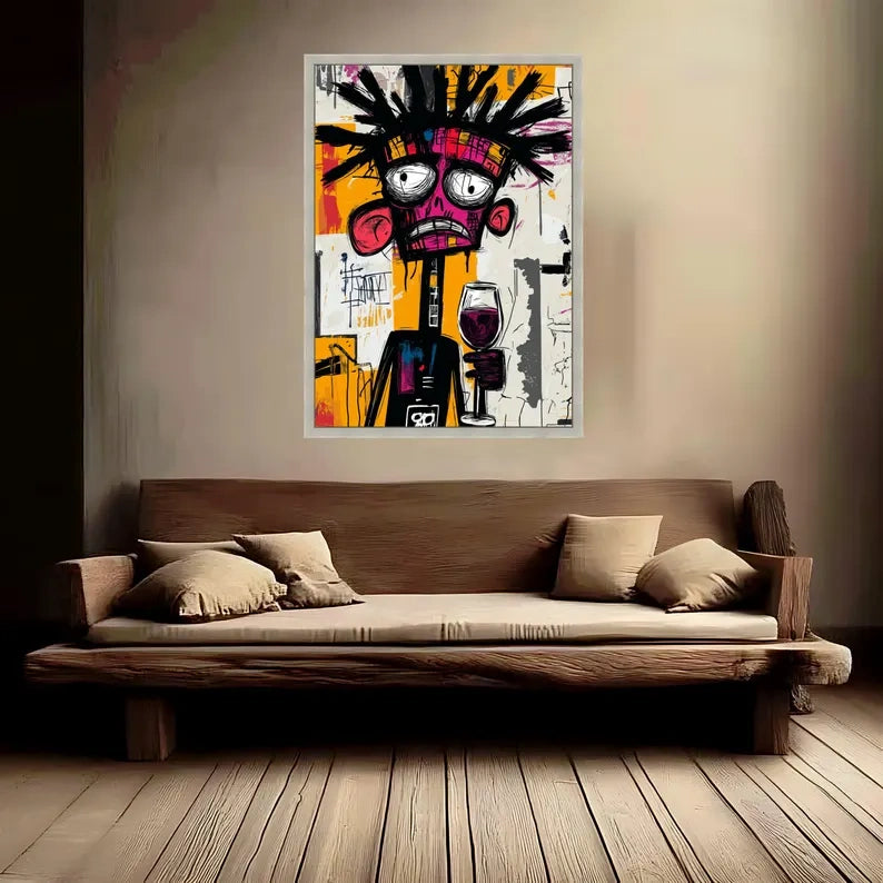 Abstract Street Art Portrait – Modern Pop Art Canvas Wall Art#yy710025